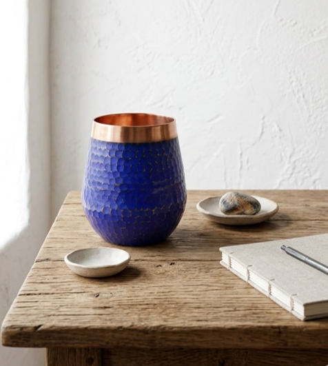 Vaso Gota Pátina - Azul