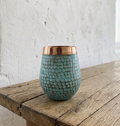 Vaso Gota Pátina - Turquesa